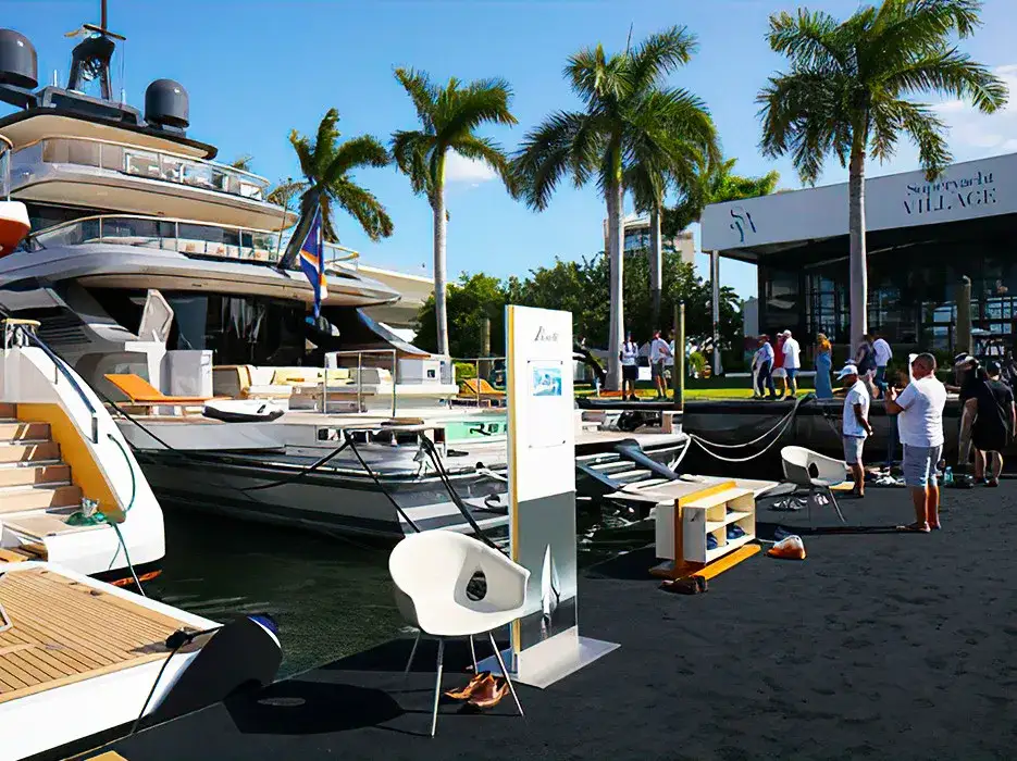 superyacht village at flibs fort lauderdale international boat show 2023 lime yachts brokerage
